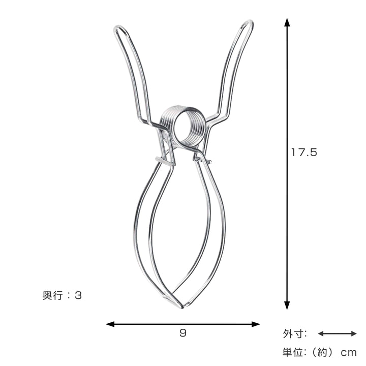 洗濯ばさみステンレスタイプ18-8ステンレス製ベランダピンチ