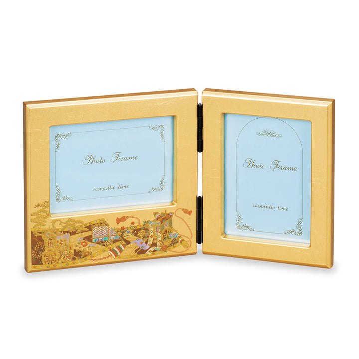 フォトフレームダブルフォトフレーム箔工芸山中塗