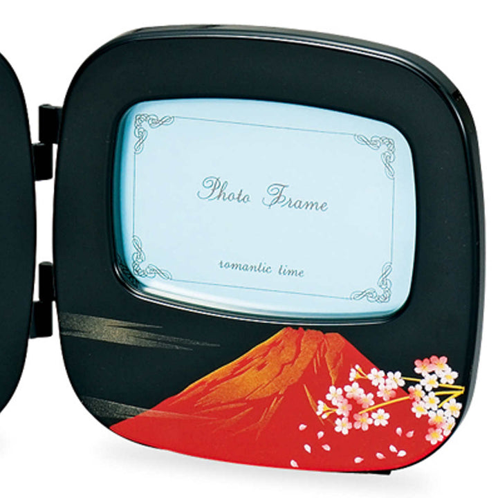 フォトフレーム小判ダブルピクチャー富士さくら山中塗