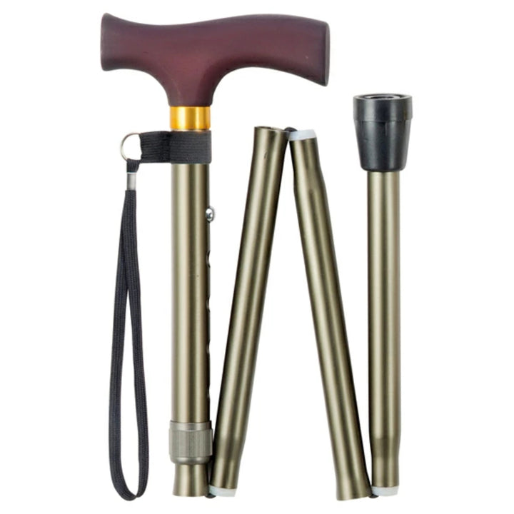 杖ステッキ折りたたみ杖エコノミーステッキ太身アルミ製OT-001
