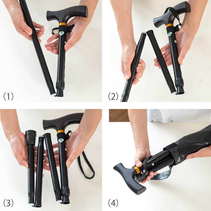 杖折りたたみエコノミーステッキ折りたたみ杖アルミ製