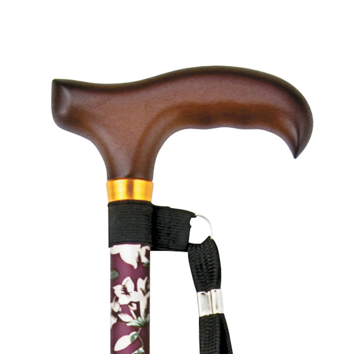 杖ステッキ伸縮杖SKステッキ赤花アルミ製AS-80RE