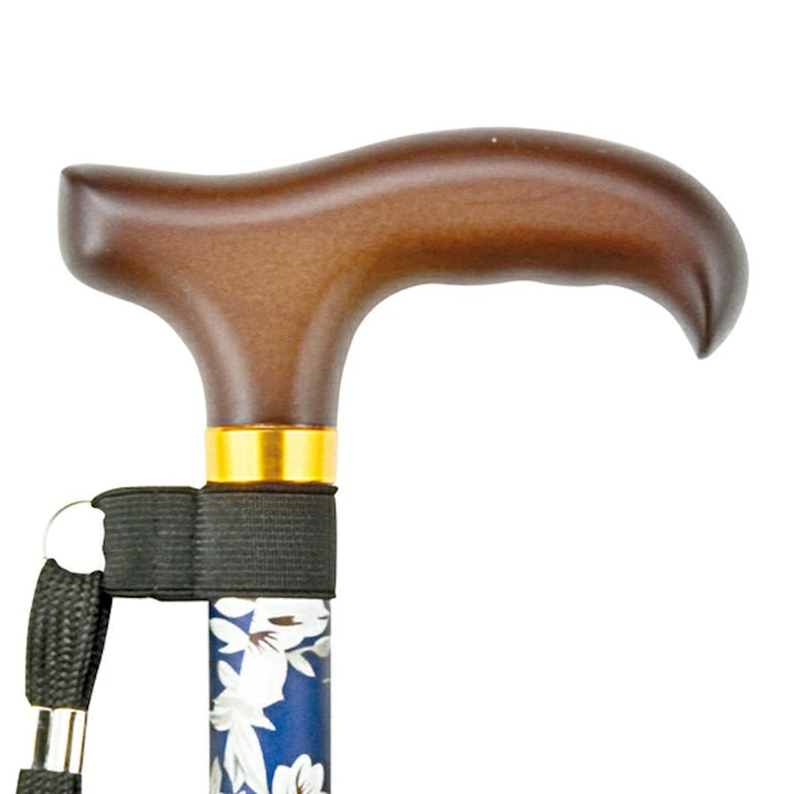 杖ステッキ折りたたみ杖SKステッキ青花アルミ製FS-80BL