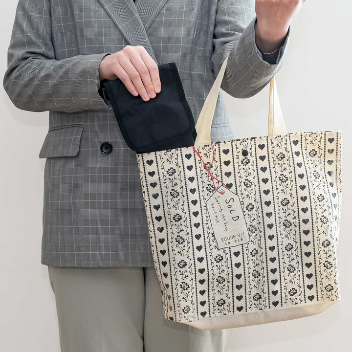 杖折りたたみ犬柄ステッキブラックアルミ製