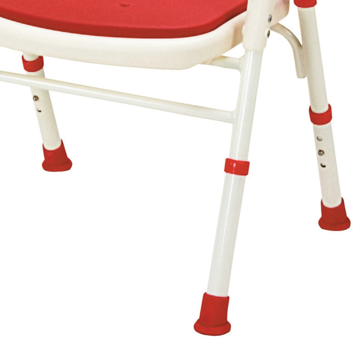 折りたたみシャワーベンチレッド