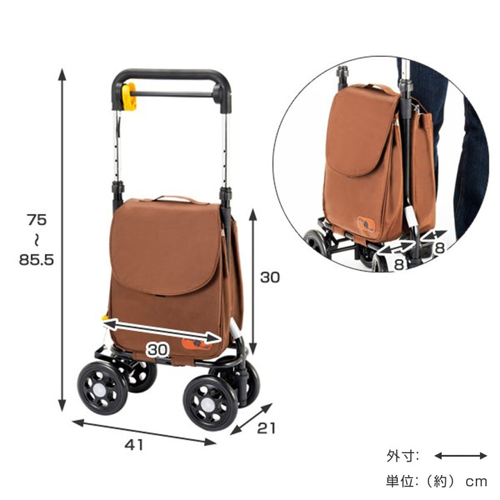 横押しカートショッピングカートサポキャリー4輪カート