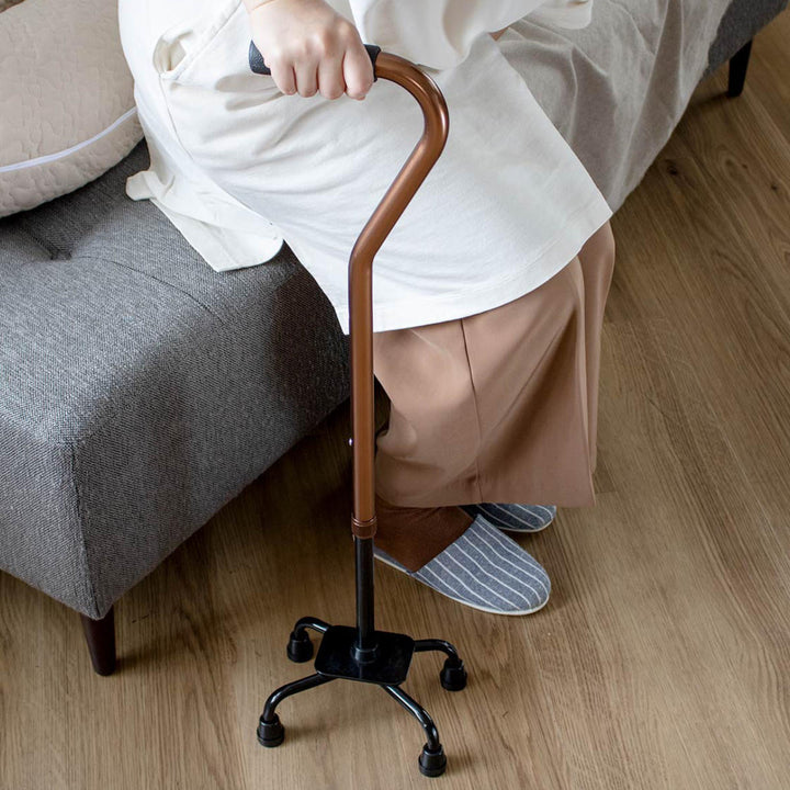 杖4点杖アルミ製軽量自立式プレゼント介護