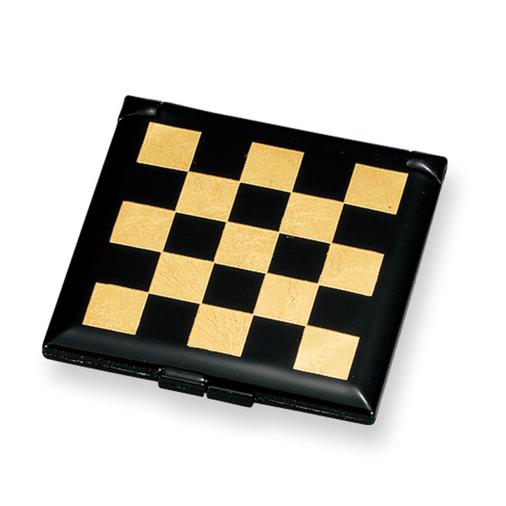 コンパクトミラー角コンパクトミラー箔工芸山中塗和風