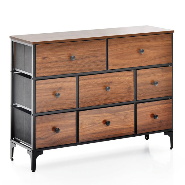 チェスト3段幅102cm木目調リバーシブル天板付き脚付き