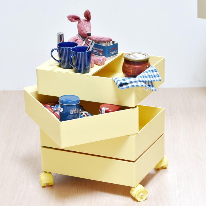 収納ワゴン4段360度回転キャスター付き