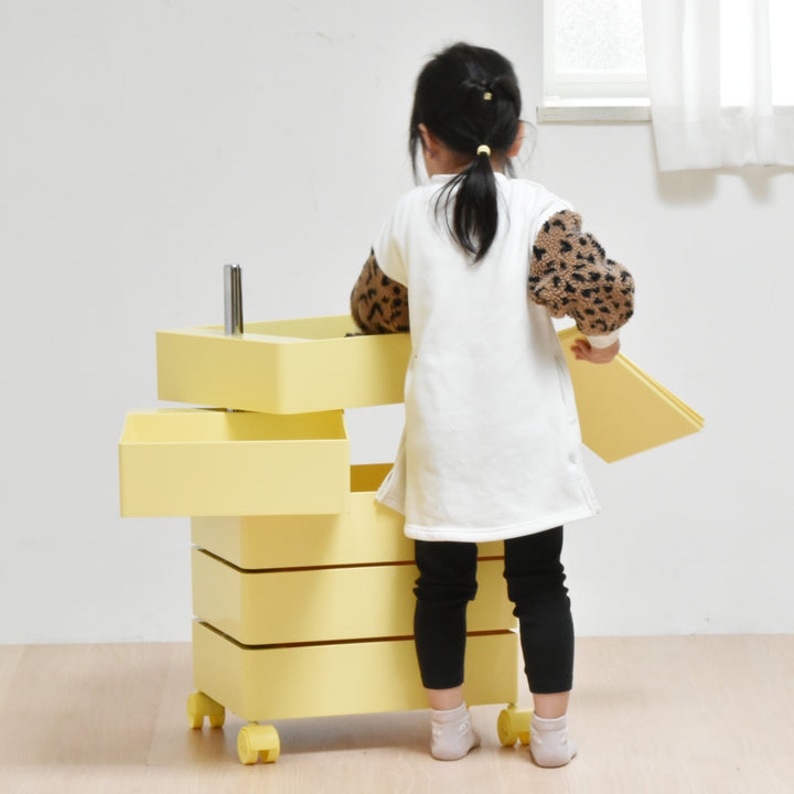 収納ワゴン5段360度回転キャスター付き