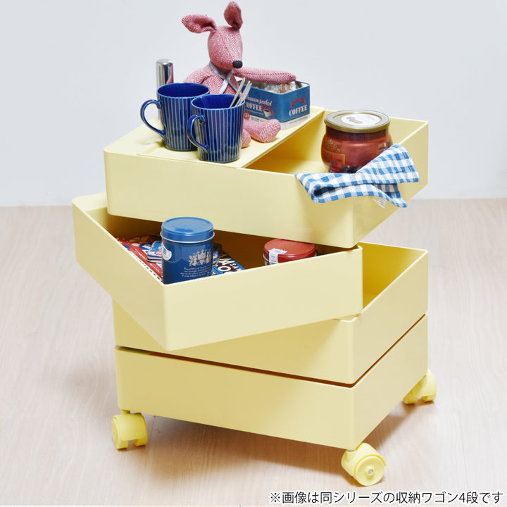 収納ワゴン5段360度回転キャスター付き