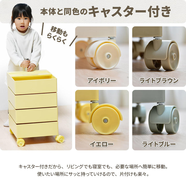 収納ワゴン5段360度回転キャスター付き