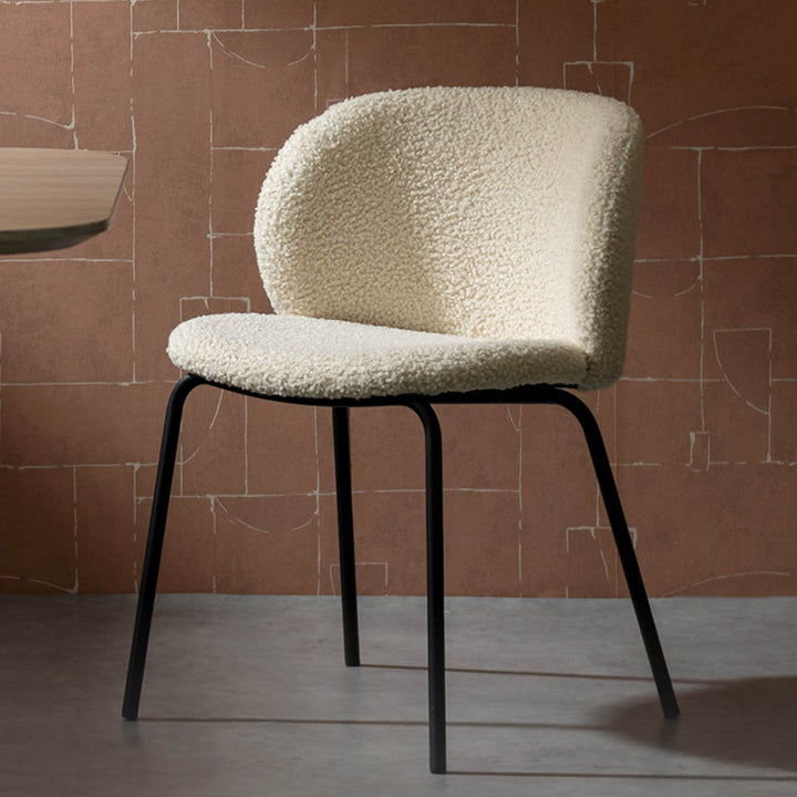 ダイニングチェア座面高46cmKerinブークレ生地SignatureStudio