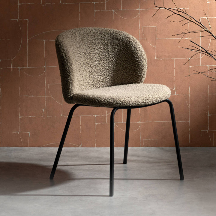 ダイニングチェア座面高46cmKerinブークレ生地SignatureStudio