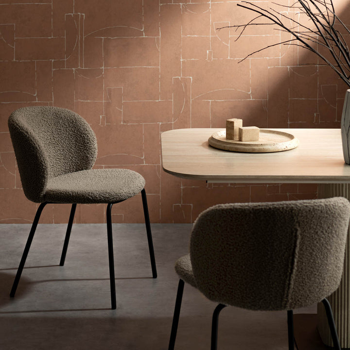 ダイニングチェア座面高46cmKerinブークレ生地SignatureStudio