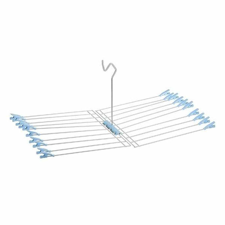 タオルハンガー折りたたみ式物干しバネ付きクリップ20枚掛け