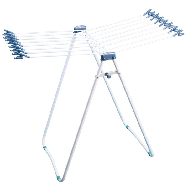 物干しスタンド45室内物干しクリップ付き16枚掛け折りたたみ式