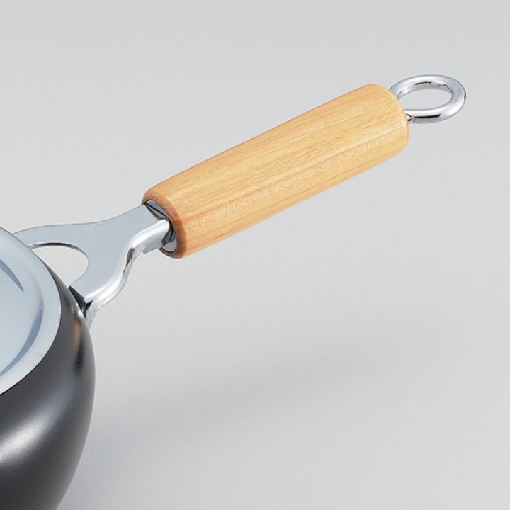 天ぷら鍋片手20cm蓋付きIH対応日本製イエローライン