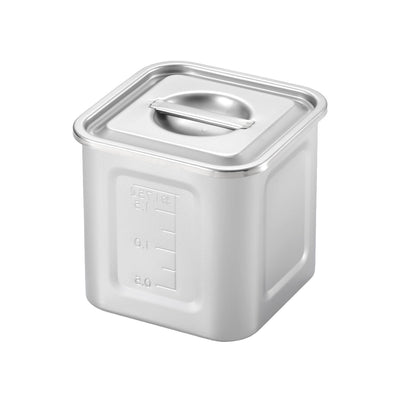 米びつ 2kg 角型 キッチンポット 13.5cm ステンレス製