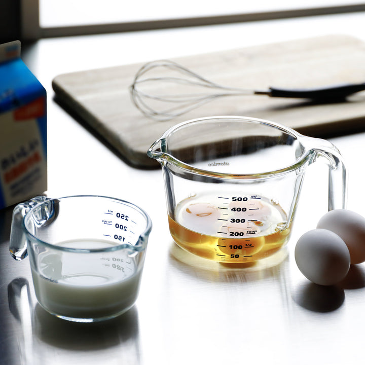 計量カップatomico250mlSサイズ耐熱ガラス取っ手付き