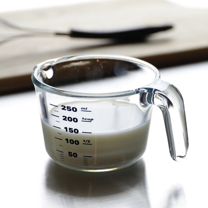 計量カップatomico250mlSサイズ耐熱ガラス取っ手付き