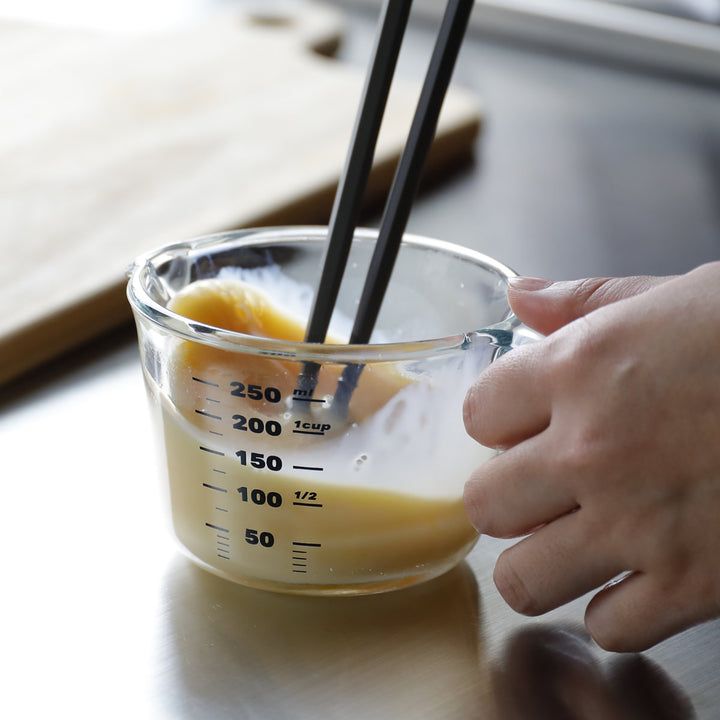 計量カップatomico250mlSサイズ耐熱ガラス取っ手付き