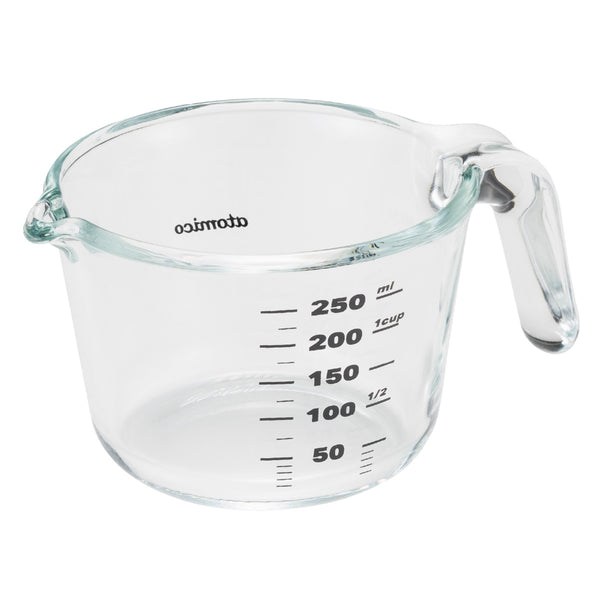 計量カップatomico250mlSサイズ耐熱ガラス取っ手付き