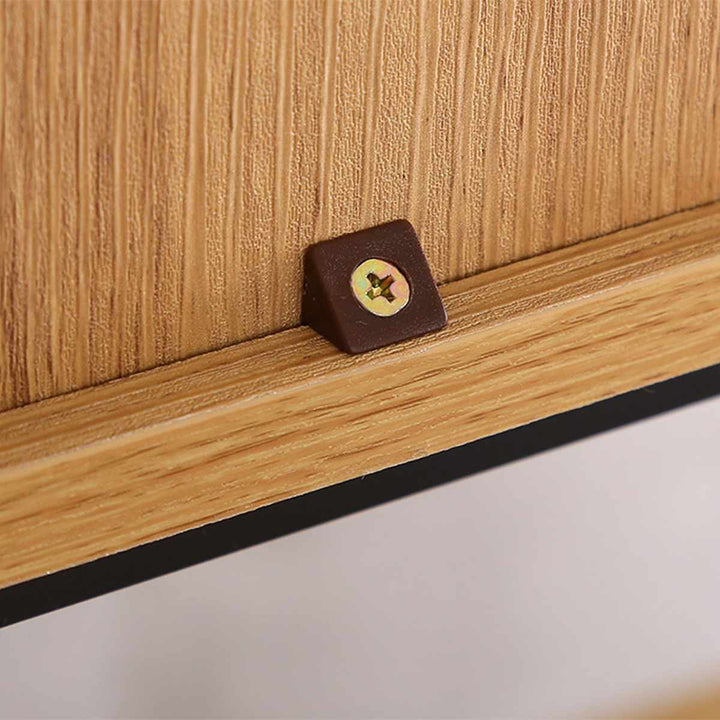 食器棚幅122.6cm木目調2口コンセント付きスライド棚引き出し可動棚