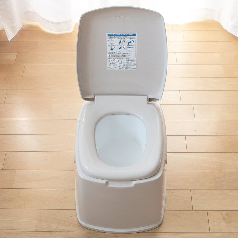 ポータブルトイレ S型(簡易トイレ 消臭剤 付き 介護 コンパクト 簡易 