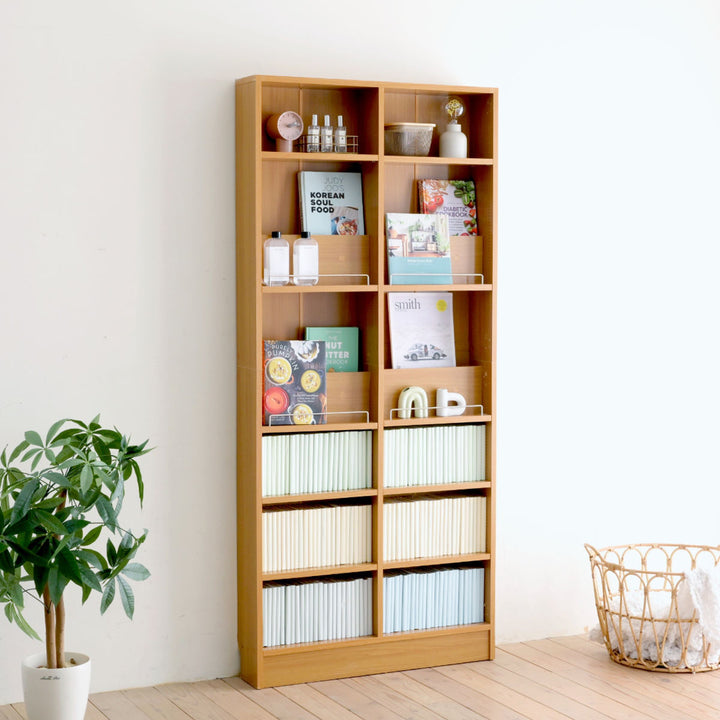 本棚幅81cm1cmピッチディスプレイラックスリム薄型オープン棚