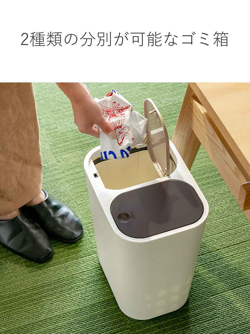 ゴミ箱 15L 分別 ふた付き ホワイト