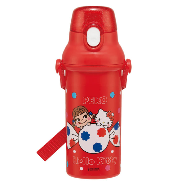 水筒480ml抗菌直飲プラボトルPEKO×キティ