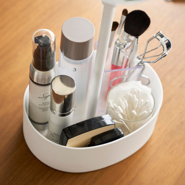 山崎実業tower高さと角度が調節できる収納付きスタンドミラータワー