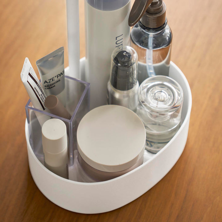 山崎実業tower高さと角度が調節できる収納付きスタンドミラータワー