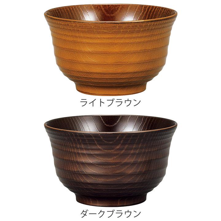 丼鉢レンジ千段欅杢目丼