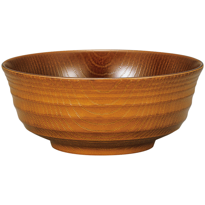 麺鉢レンジ千段欅杢目麺鉢