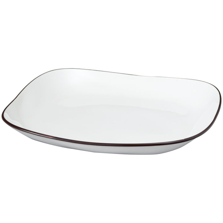 皿スクウェア和洋皿Mナチュール水切付ホワイト撥水加工