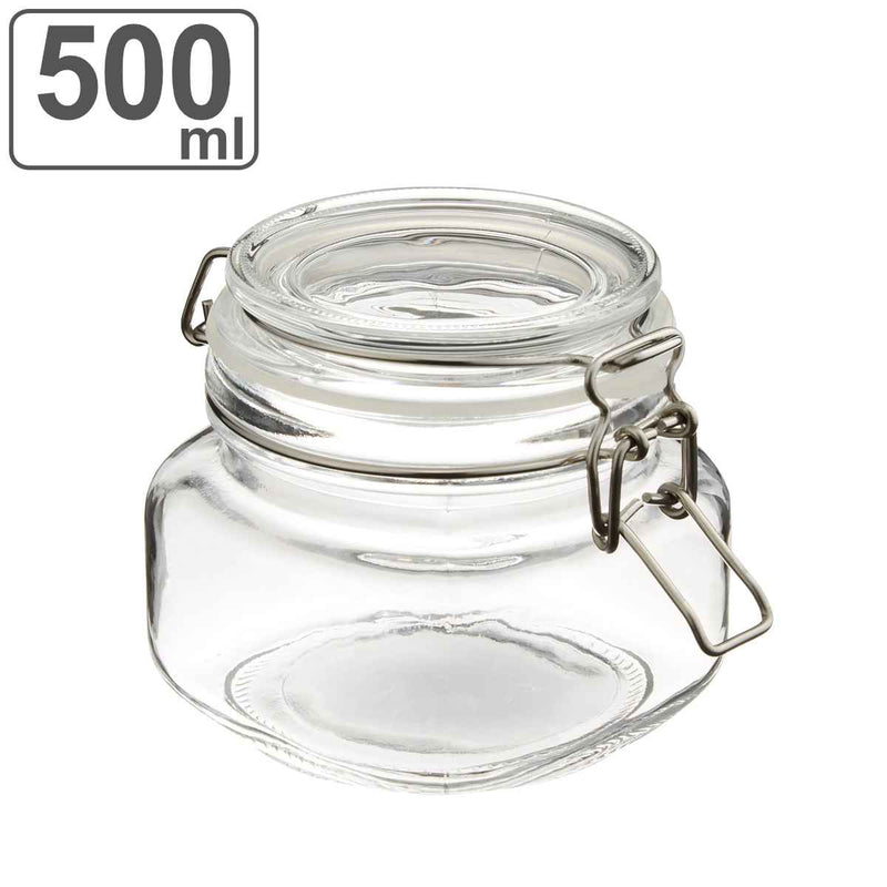 保存容器500mlガラス製角型保存ビン