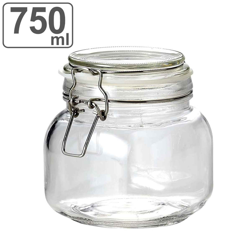保存容器750mlガラス製角型保存ビン