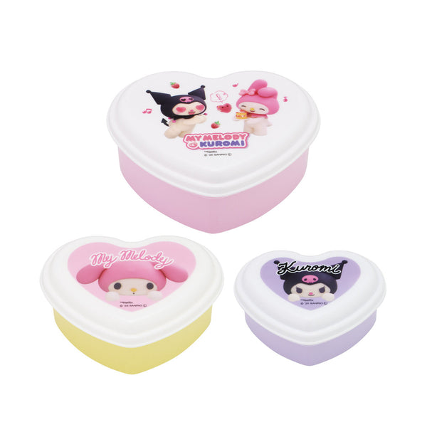 弁当箱3個セットシール容器ハート型マイメロクロミNetflix