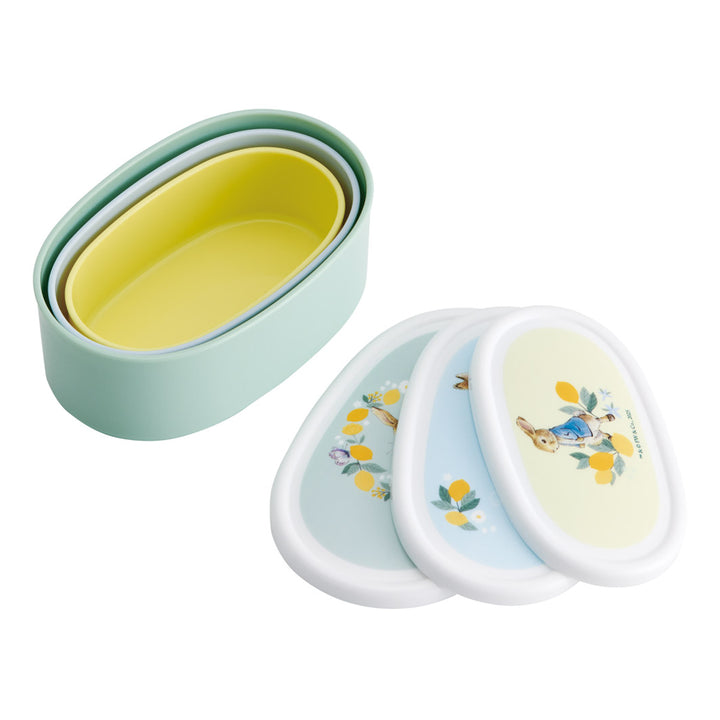 弁当箱3個セット抗菌シール容器ピーターラビットシトロン