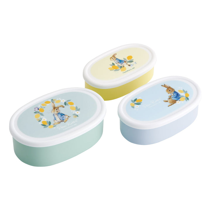 弁当箱3個セット抗菌シール容器ピーターラビットシトロン