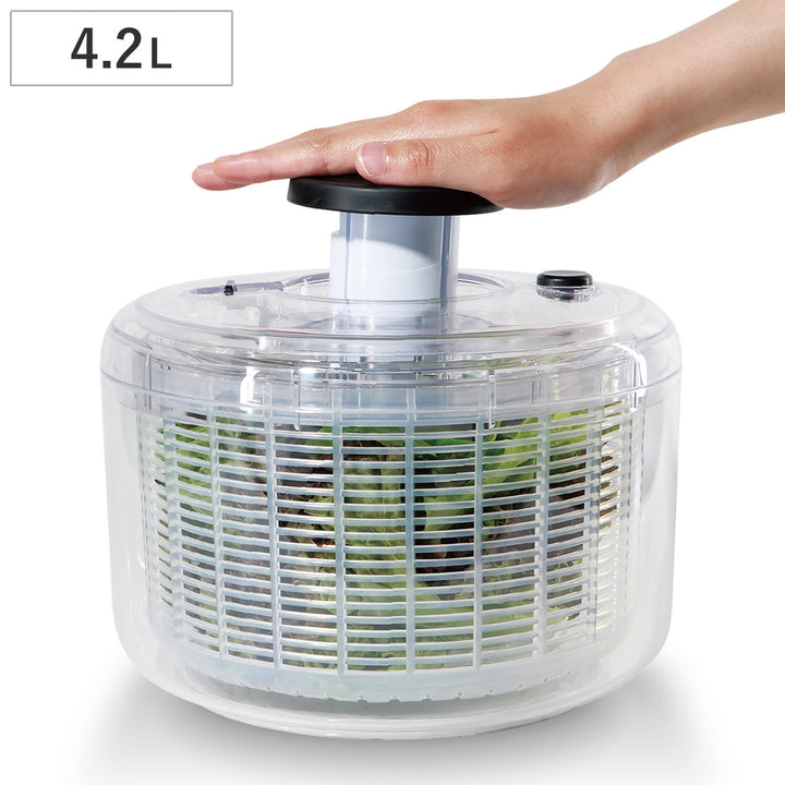 サラダスピナーガジェコン押すだけ！野菜水切り器