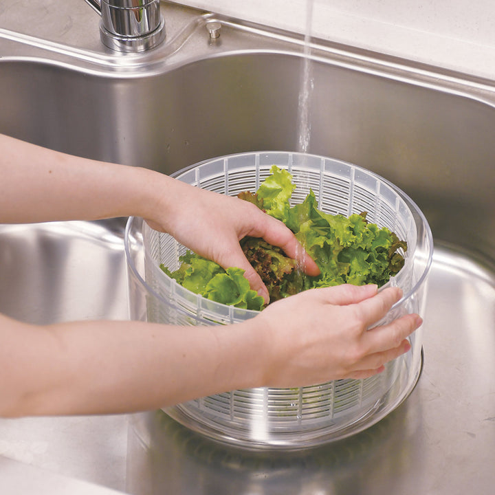 サラダスピナーガジェコン押すだけ！野菜水切り器