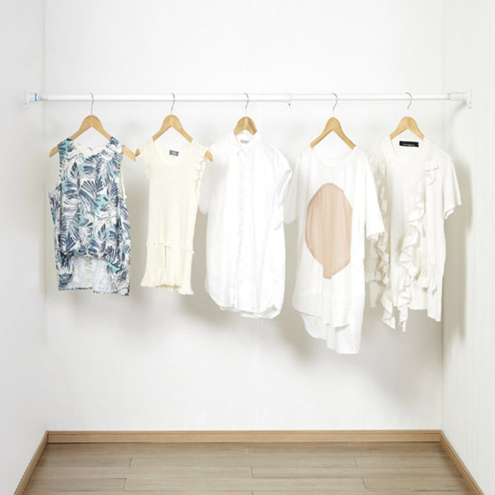 突っ張り棒取付幅：110～190cm大突ぱりパワフルポール白強力