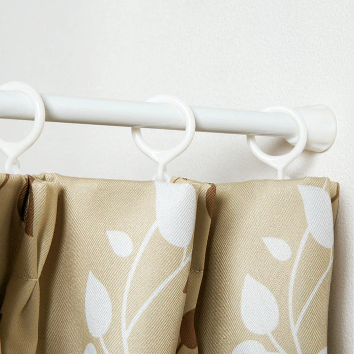 突っ張り棒取付幅：110～190cmスリムLリング付き突ぱり便利ポール細タイプ