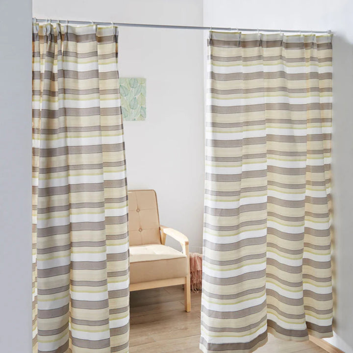 突っ張り棒取付幅：110～190cmスリムLリング付き突ぱり便利ポール細タイプ