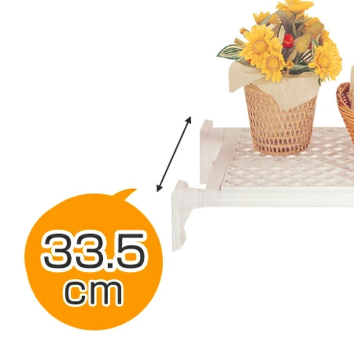 つっぱり棚スーパーワイドメッシュ棚小取付幅75～120cm