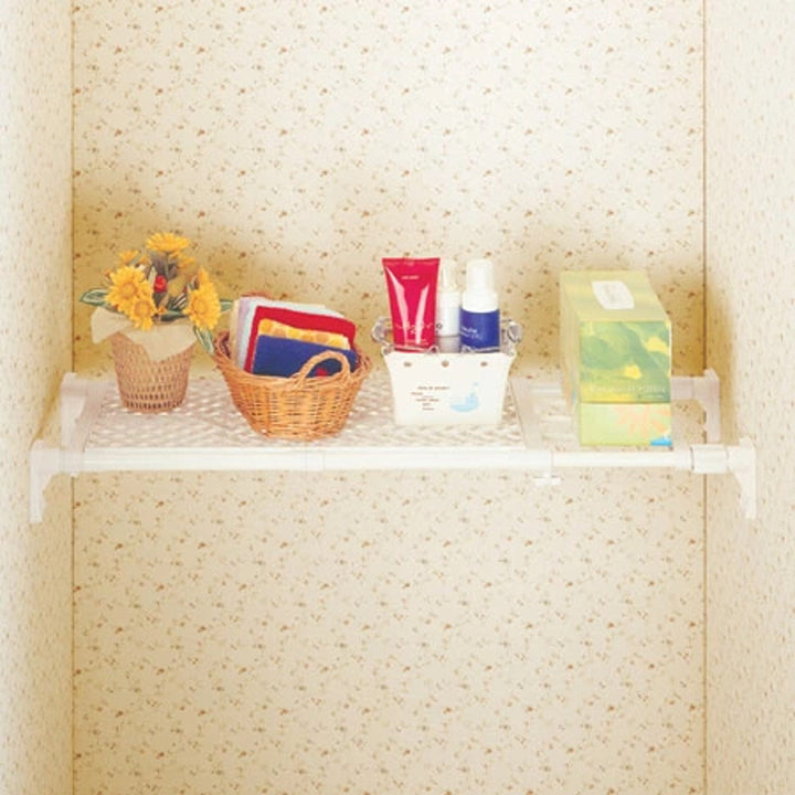 つっぱり棚スーパーワイドメッシュ棚小取付幅75～120cm